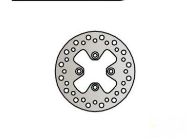 Predný brzdový kotúč NG 608 CAN-AM 650 DS, BAJA