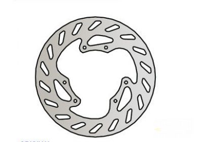 Brzdový kotúč pred. NG350 YAMAHA DT50R, GAS GAS EC50