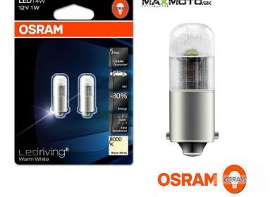 LED žiarovka OSRAM RIVING WARM WHITE 4000K 1W 12V BA9S T4W
