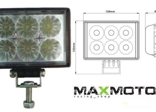 LED prídavné svetlo L2207 1800Lm, 6x3W, model 618