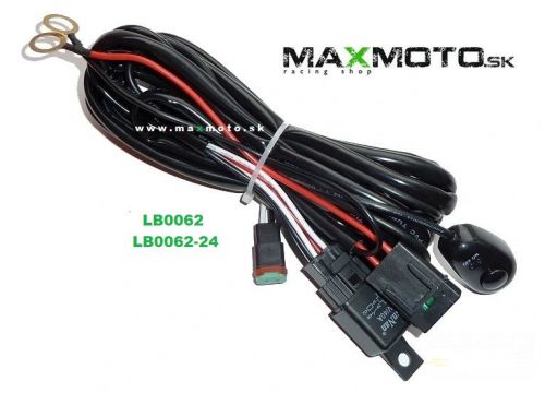 Káblovanie s vypínačom a relé k doplnkovým LED svetlám, 40A, 12V/ 24V