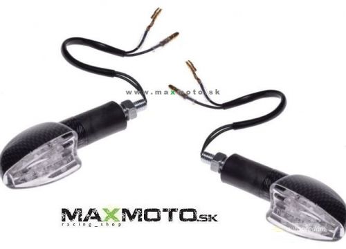 Smerovky AM1329 pre štvorkolky, E8, 12LED, carbon - 2ks