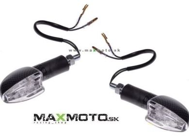 Smerovky AM1329 pre štvorkolky, E8, 12LED, carbon - 2ks