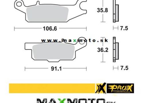 Brzdové obloženie YAMAHA Grizzly 700/ 550, Kodiak 700, predné ľavé