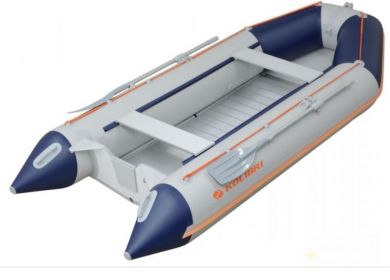 KOLIBRI KM-300 D, vystužená hliníková podlaha - sivo modrý